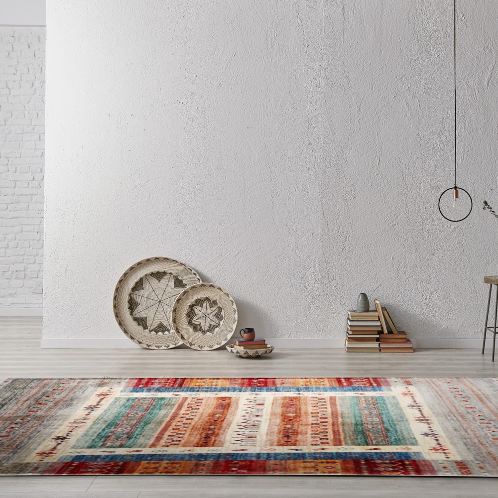 Loribaft Gabbeh 48241 Traditional Wool Rugs in Multi